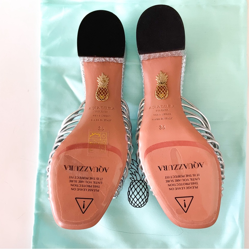 Aquazzura Silver Sandals - Picture 4 of 12